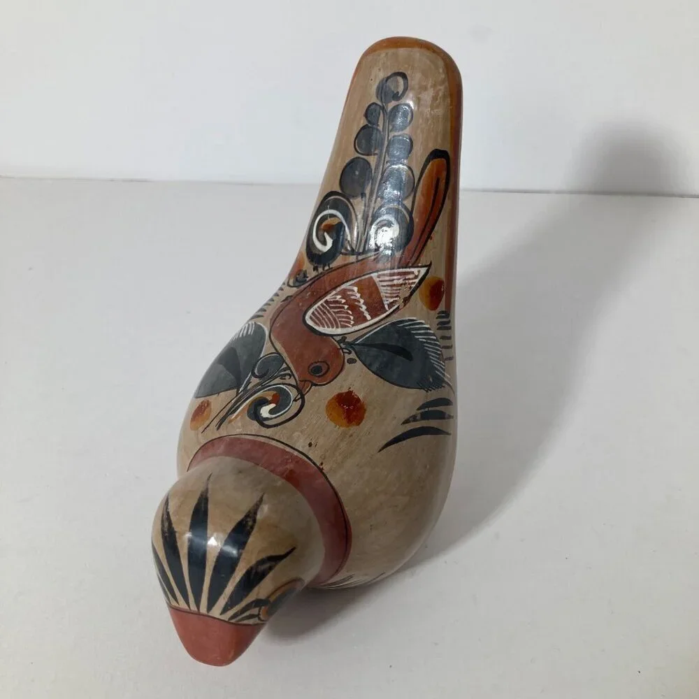 Tonala Ceramic‎ Floral Bird Brown 4 x 6